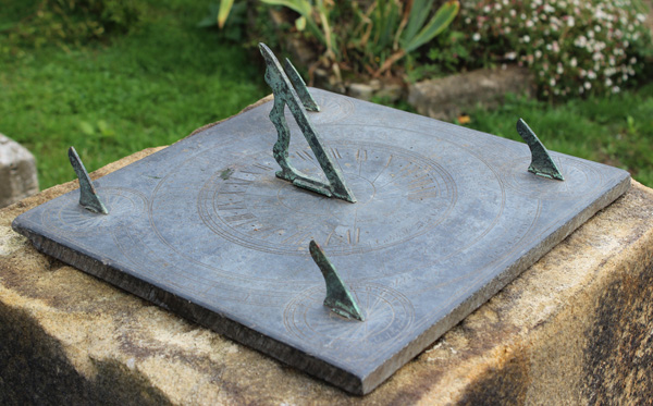 Usual Scottish Slate Multi Gnomon Sundial Plate