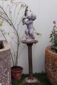 20th Century Lead Fountain - Baby Hercules with a snake (Stk No.3528)