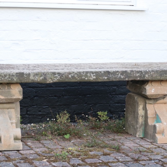 Yorkshire Stone Seat with Corbel Bases (Stk No.3765)