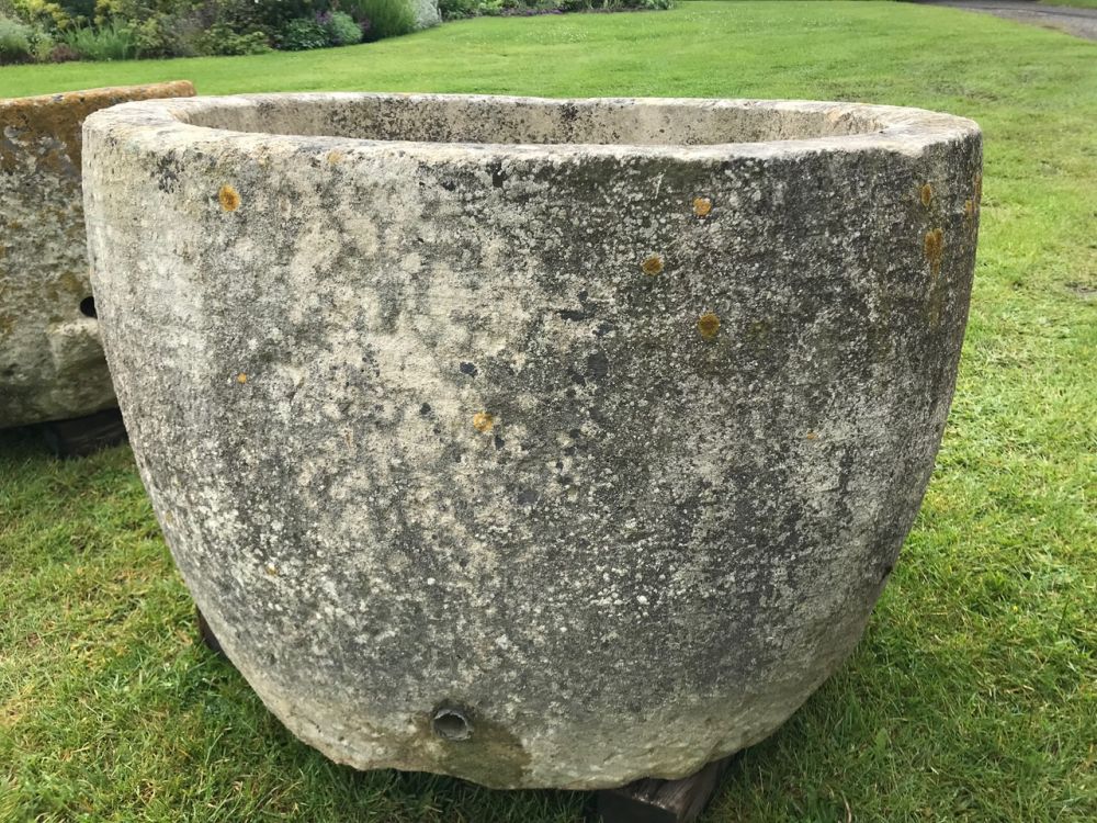 X Large Round Limestone Trough (Stk No.3755)