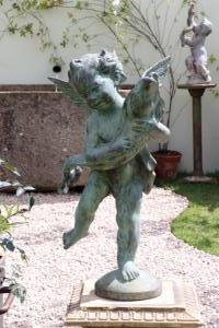 19th C Bronze of Verrucchio's Boy with Fish (Stk No.3795)
