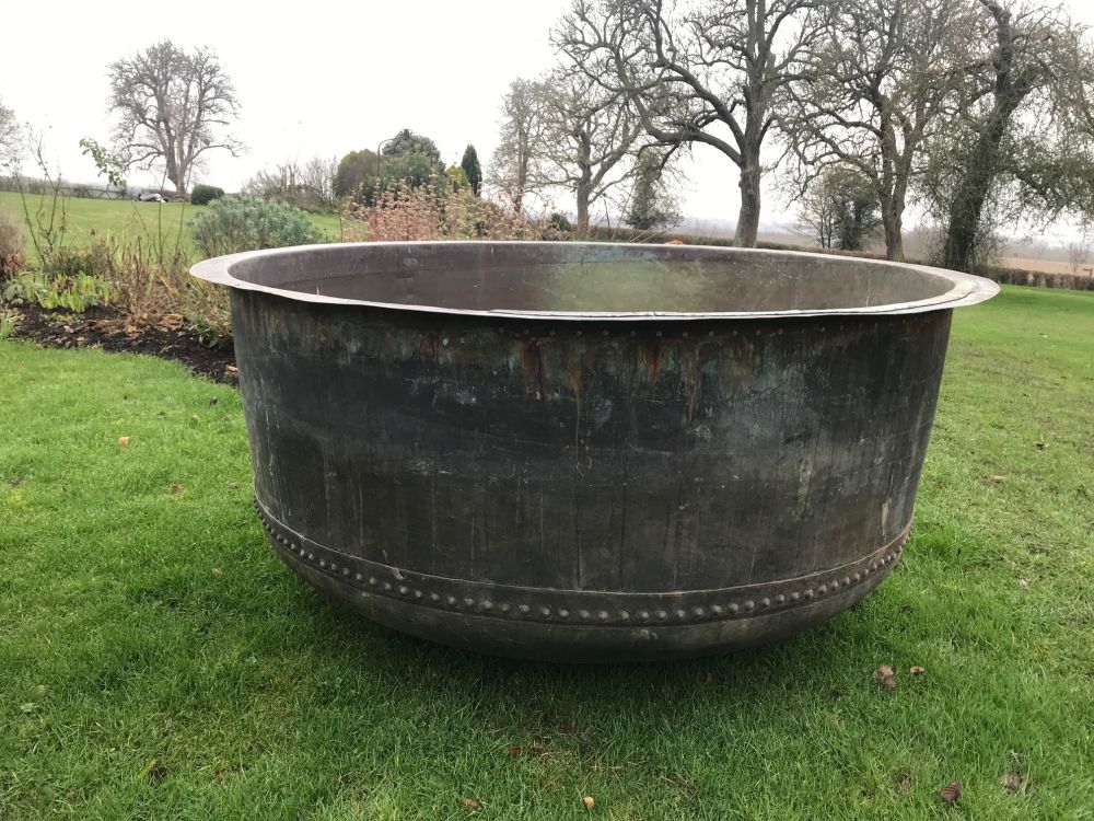 X Large Riveted Copper Cheese Vat (Stk No.3807)