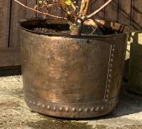 Large Copper Copper in iron stand (Stk No.3677)