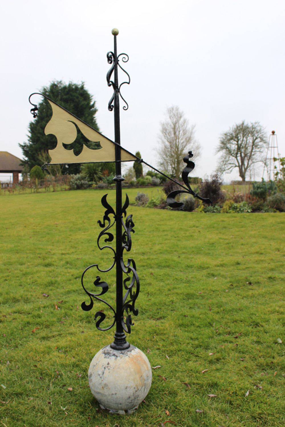 Lead Ball, Flag Weather Vane (Stk No.3166)