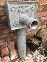 Decorative Lead Pump Hopper - Floral Decoration (Stk. 3862)