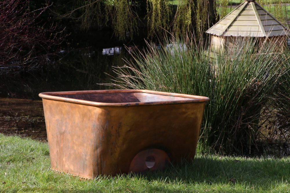 Shaped Copper Planter (Stk No.3821)