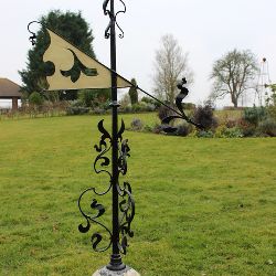 Lead Ball, Flag Weather Vane (Stk No.3166)