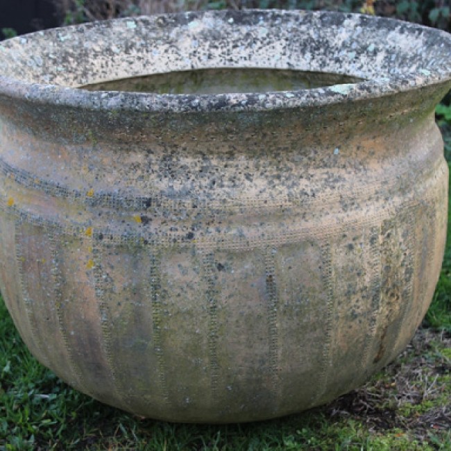 RESERVED Large 19th Century Stoneware Washpot (Stk No.3699)
