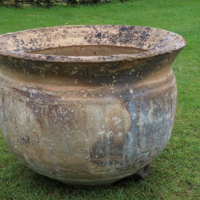 Large Terracotta Washpot (Stk No. 3737)