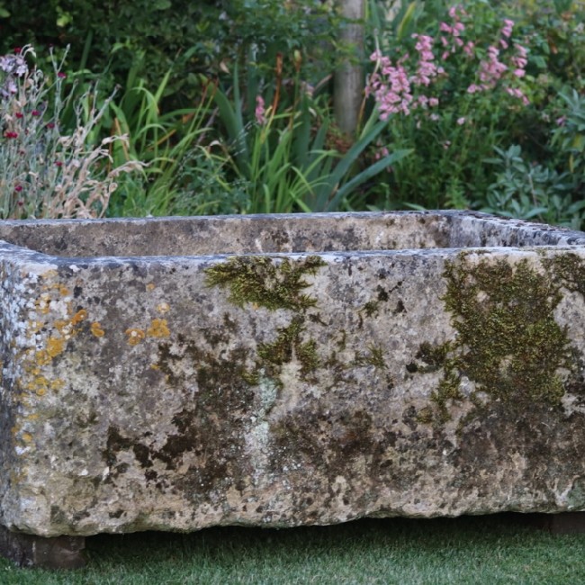 RESERVED Rectangular Limestone Trough (Stk No.3776)