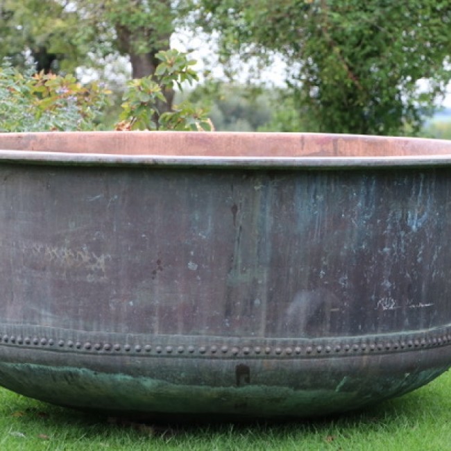 ++++++SOLD+++++++X Large Copper Cheese Vat - Riveted (Stk No.3799)