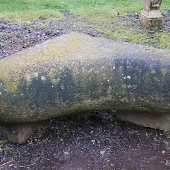 SOLD Unusual Smooth Rounded Stone Corner Seat (Stk No. 3813)