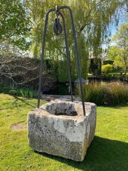 18th Century Limestone Well Head and Overthrow (Stk No.3834)