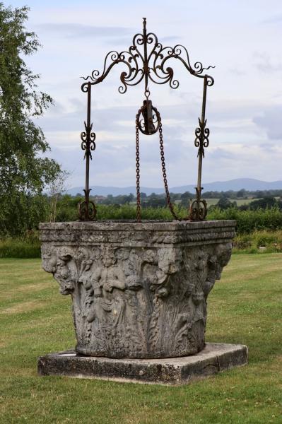 SOLD  19th Century Italian Carved Stone Wellhead (Stk No.3880)