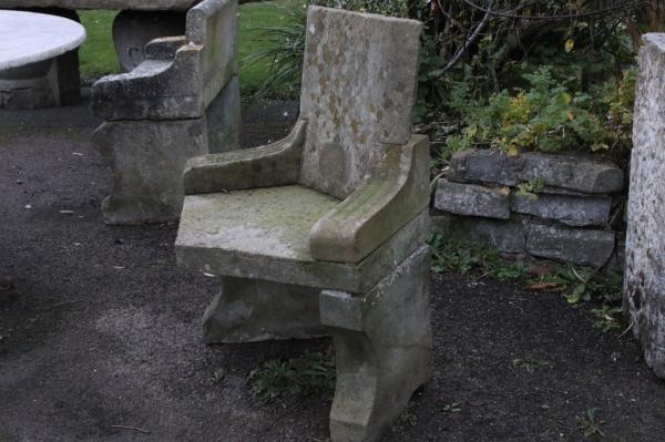 RESERVED - 19th Century Stone Corner Seat (Stk No.3917)