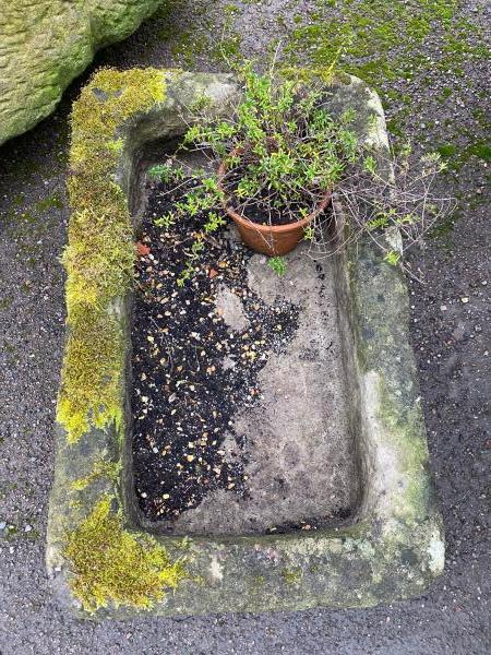 SOLD Small Rectangular Sandstone Trough (Stk No.3920)