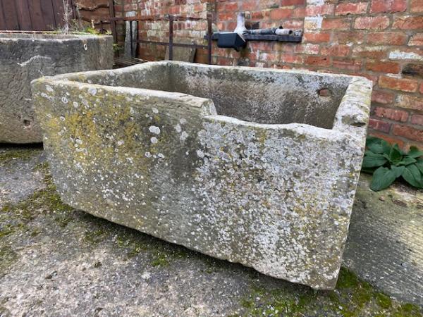 Deep Squarish Stone Trough (Stk No.3925)