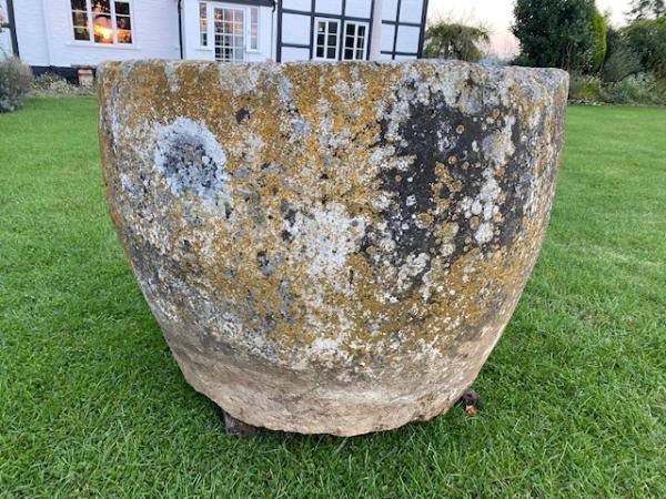 SOLD  X Large Round Limestone Trough (Stk No.3988)