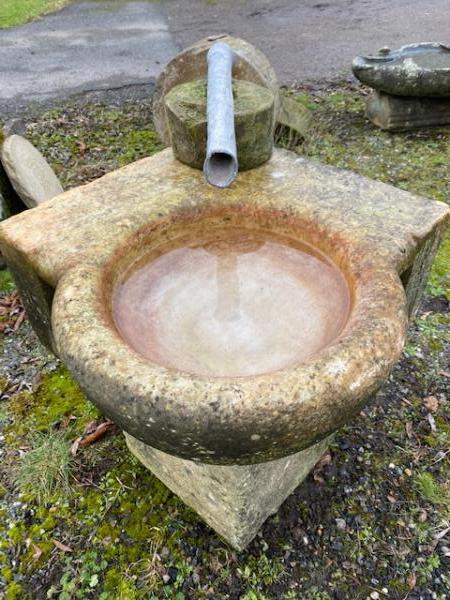 Early Marble Corner Bowl/Fountain (Stk No.3990)