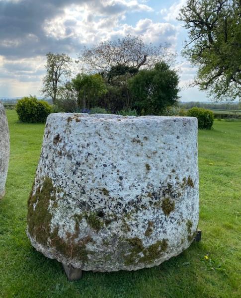 X Large Round Limestone Trough with Tapered Sides (Stk No.4013)