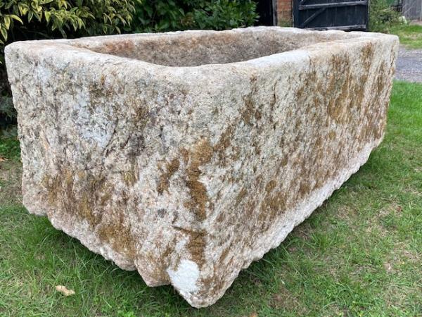 RESERVED 2022 French Trough Collection 2 Xtra Large Limestone Trough (Stk no.4052)