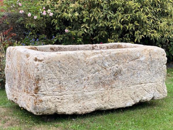 RESERVED 2022 French Trough Collection 3 XL Limestone Trough (Stk no. 4053)