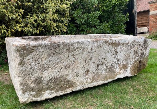 RESERVED 2022 French Trough Collection 7 XL Limestone Lower Sided Trough (Stk no.4057)