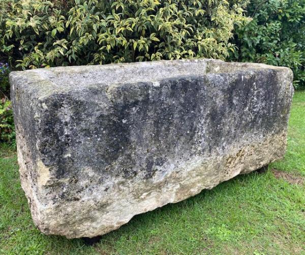 2022 French Trough Collection 9 Upright Tall Sided Limestone Trough (Stk no.4059)