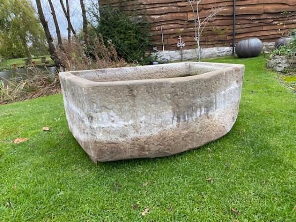 D Shaped Herefordshire Stone Cider Press Trough (Stk No.4067)