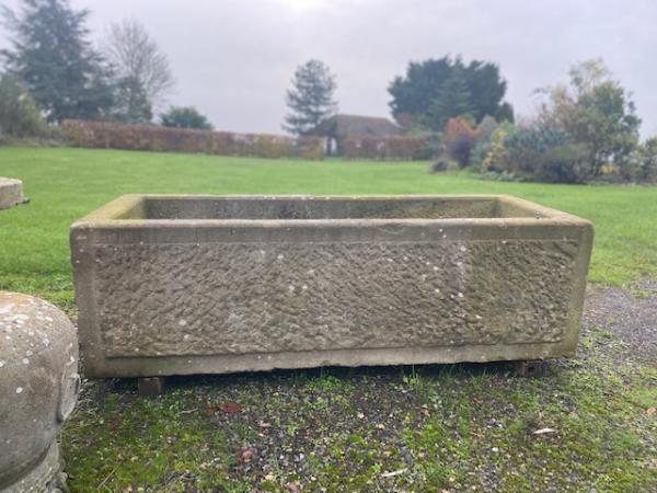 Edwardian Hand Carved Yorkshire Stone Trough (Stk No.4069)
