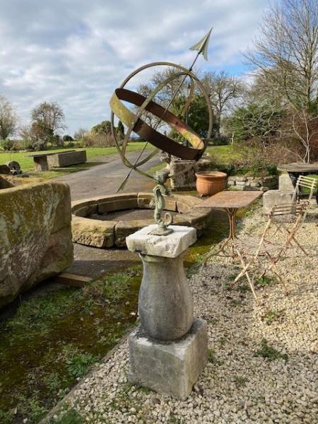 Armillary Sphere on Irish Blue Stone Base (Stk No.4083)