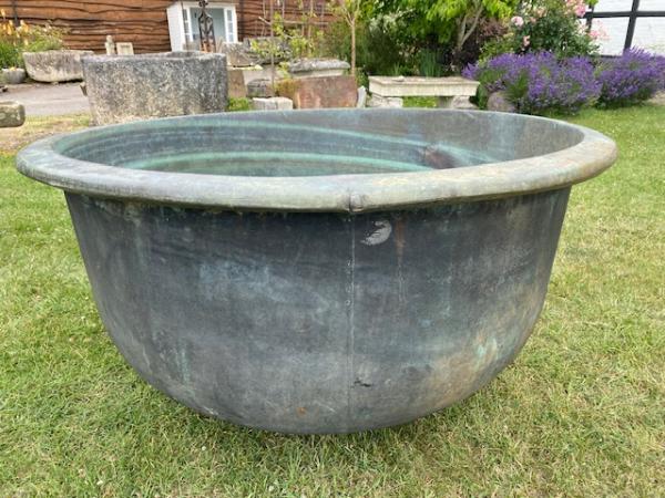 XLarge Smooth Sided Copper Cheese Vat (Stk No.4125)