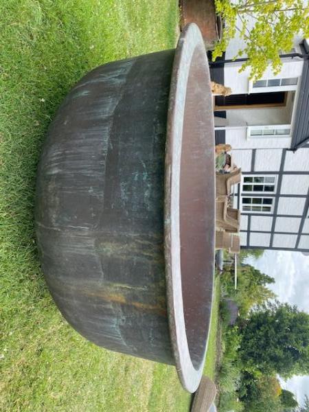  XLarge Smooth Sided Copper Cheese Vat (Stk No.4126)