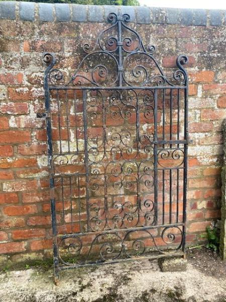 RESERVED  19th Century Iron Scroll Decorative Garden Gate (Stk No.4172)